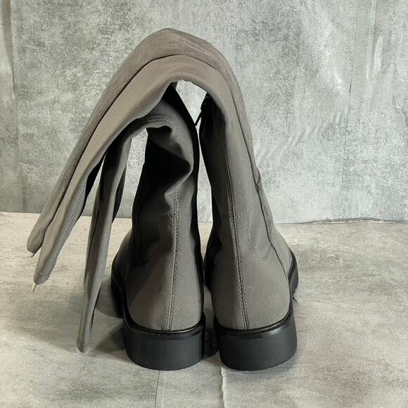 NINE WEST Women's Charcoal Tread Lug Sole Block-Heel Over-The-Knee Boots SZ 9.5 - Picture 5 of 12